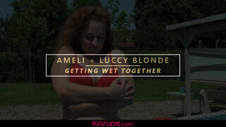 Ameli a orbitális cicis nő és a világos szőke csaja Luccy Blonde kényeztetik egymást - Erocenter.hu